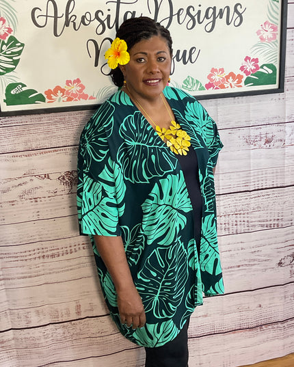 MONSTERA GREEN KIMONO