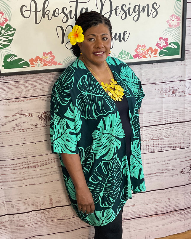 MONSTERA GREEN KIMONO
