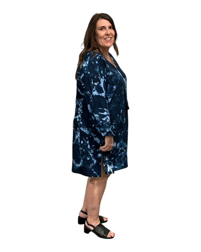 Stone wash drawstring kaftan