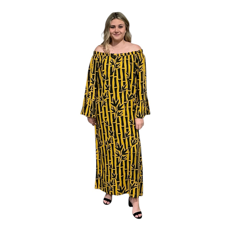 Off-Shoulder Rayon Maxi Dress