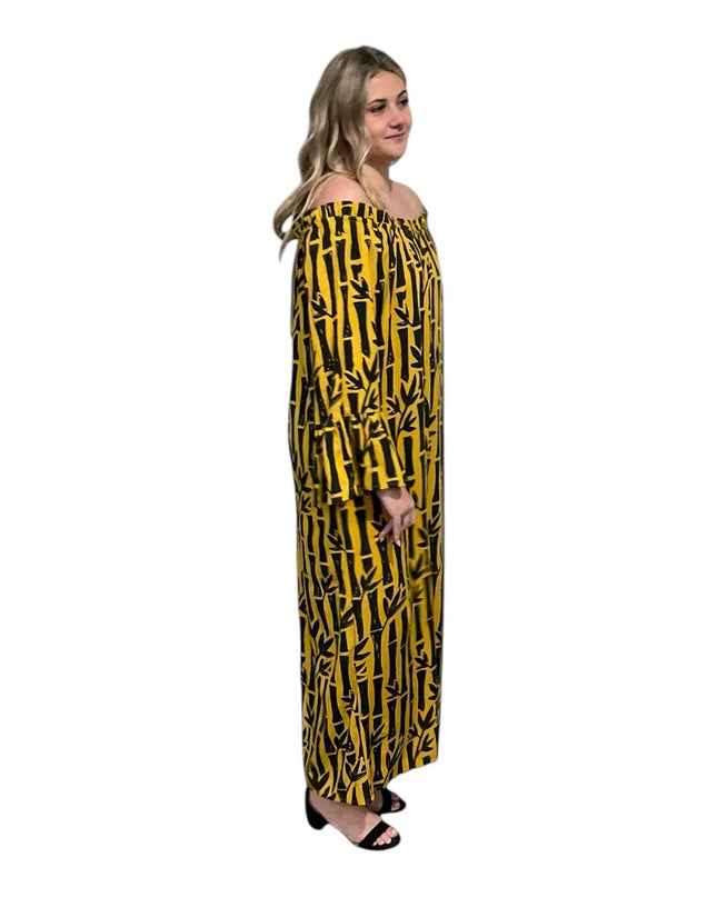 Off-Shoulder Rayon Maxi Dress