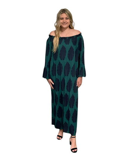 Off-Shoulder Rayon Maxi Dress