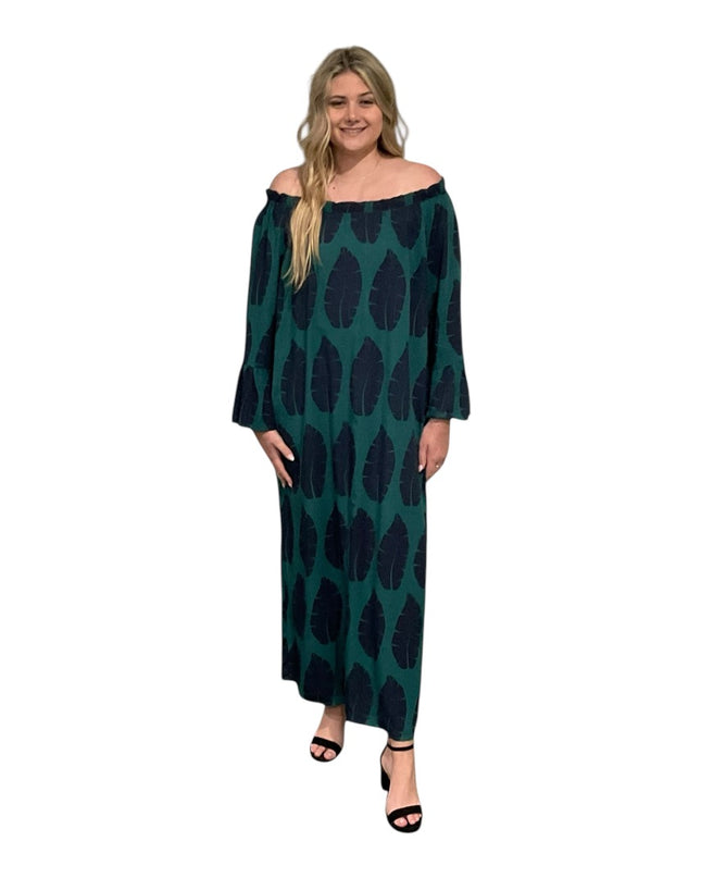 Off-Shoulder Rayon Maxi Dress