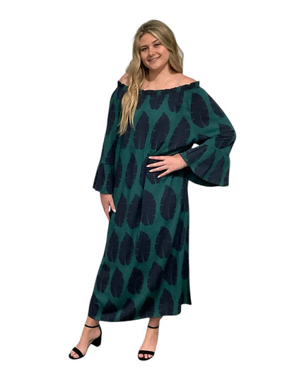 Off-Shoulder Rayon Maxi Dress