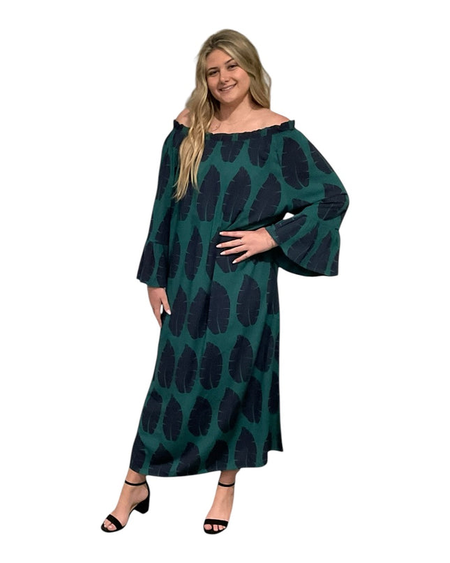 Off-Shoulder Rayon Maxi Dress