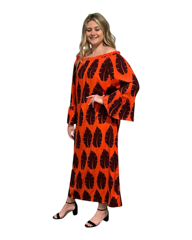 Off-Shoulder Rayon Maxi Dress