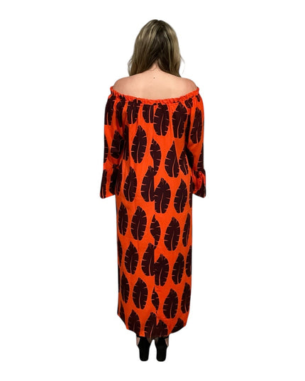 Off-Shoulder Rayon Maxi Dress