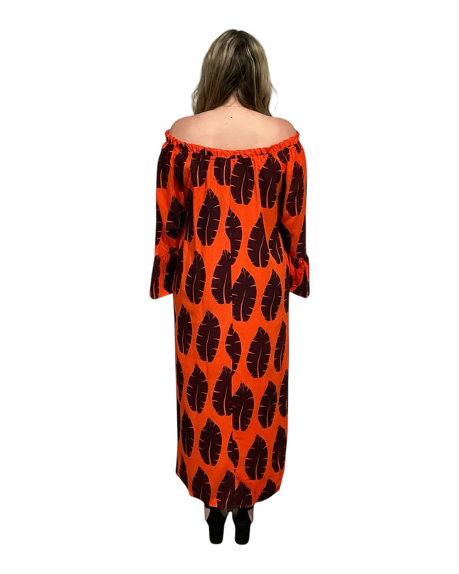 Off-Shoulder Rayon Maxi Dress