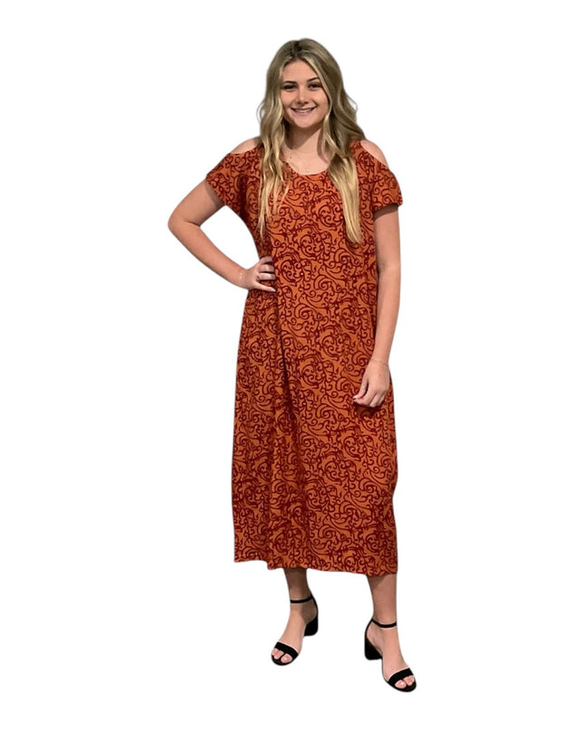 Cold Shoulder Rayon Dress
