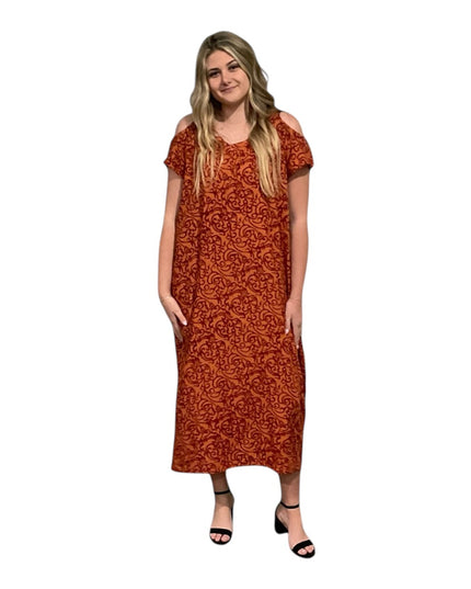 Cold Shoulder Rayon Dress