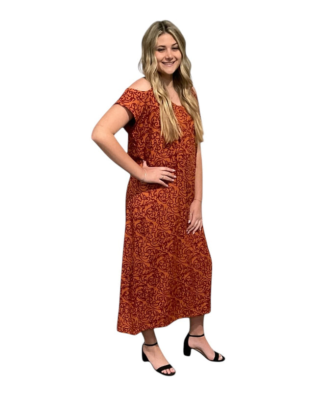 Cold Shoulder Rayon Dress