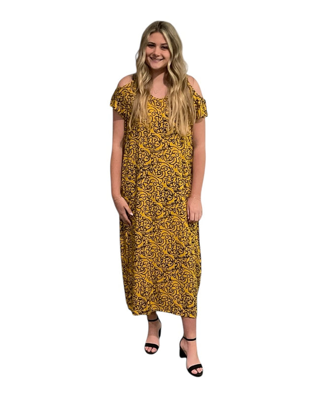 Cold Shoulder Rayon Dress