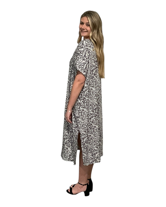 Round neck short sleeve dress