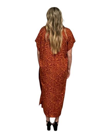 V-Neck Kaftan Long Dress