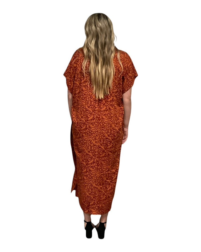 V-Neck Kaftan Long Dress