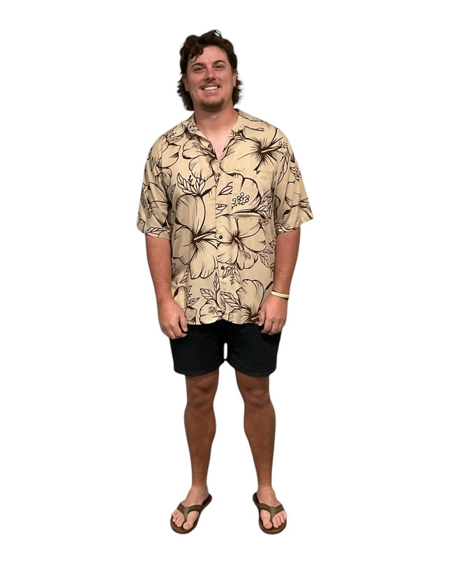 HIBISCUS PRINT MEN'S SHIRT