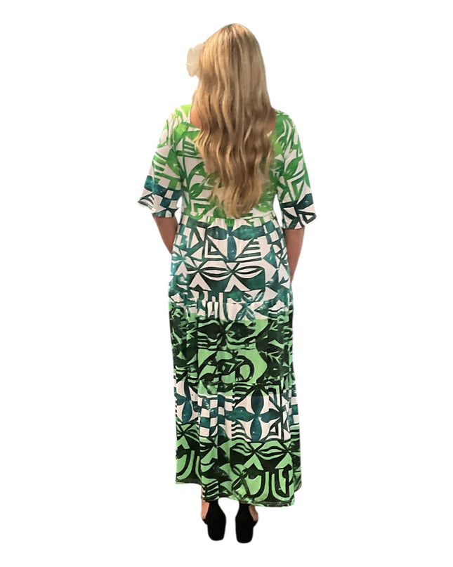 Multicolor Polyester Maxi Dress
