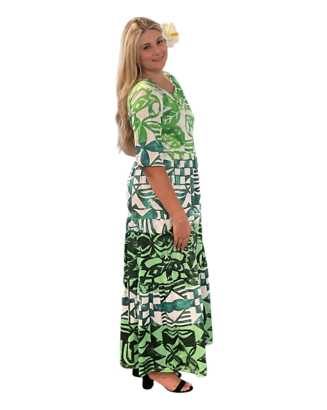 Multicolor Polyester Maxi Dress