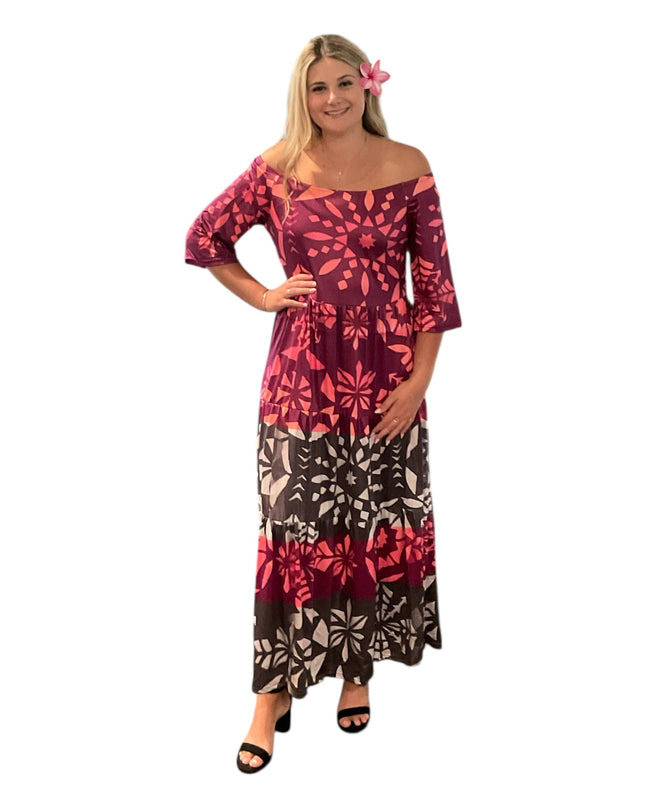 Multicolor Polyester Maxi Dress