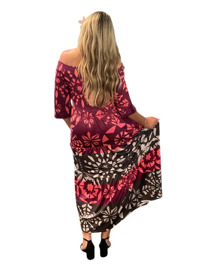 Multicolor Polyester Maxi Dress
