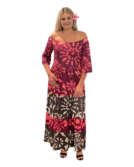Multicolor Polyester Maxi Dress