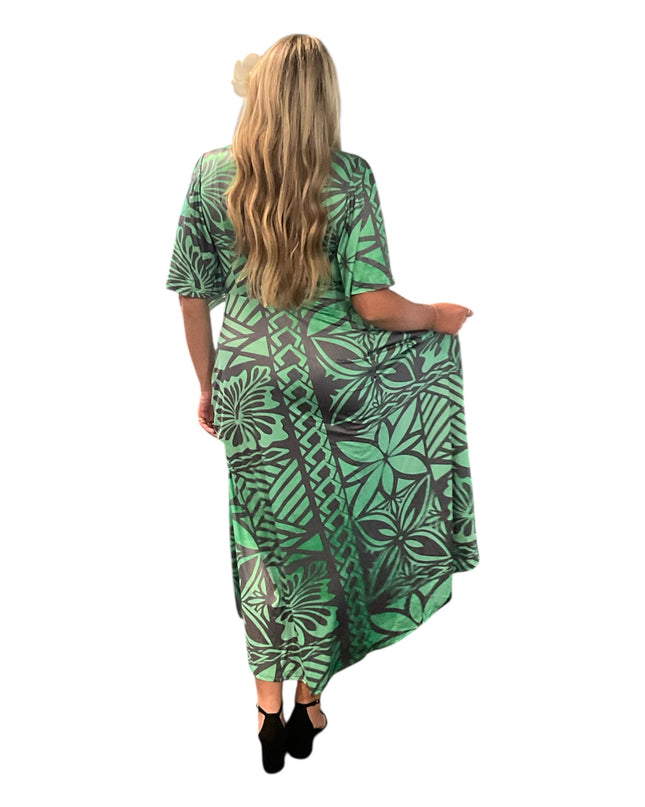 Polyester Milk Silk Maxi Dress