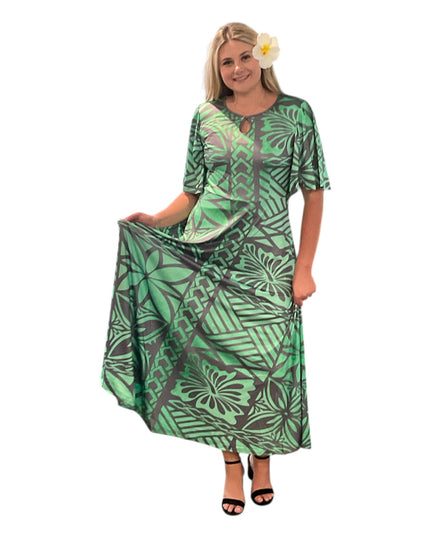 Polyester Milk Silk Maxi Dress