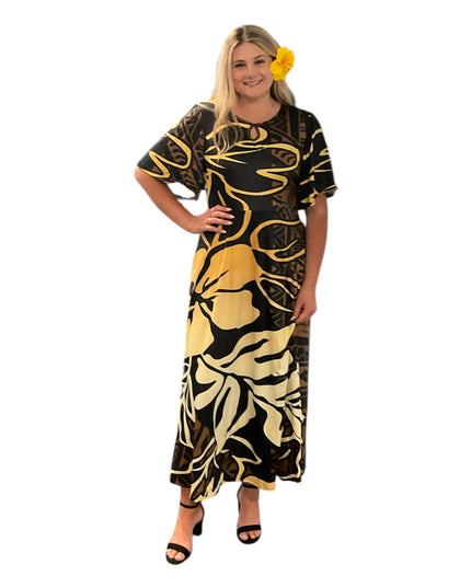 Polyester Milk Silk Maxi Dress