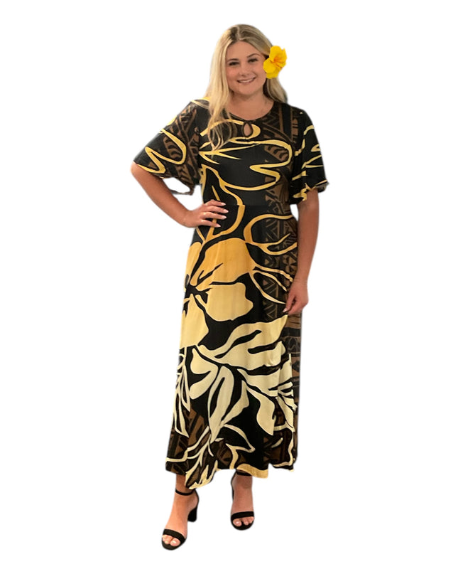 Polyester Milk Silk Maxi Dress