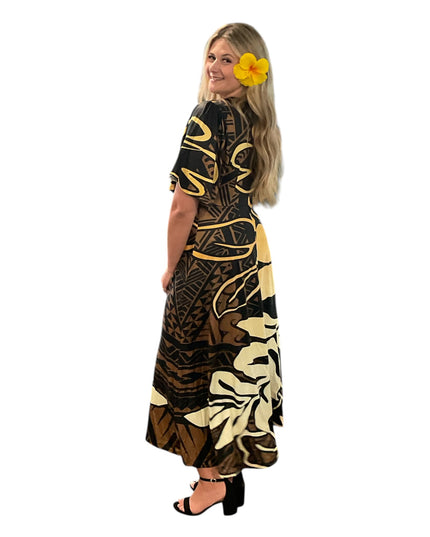 Polyester Milk Silk Maxi Dress