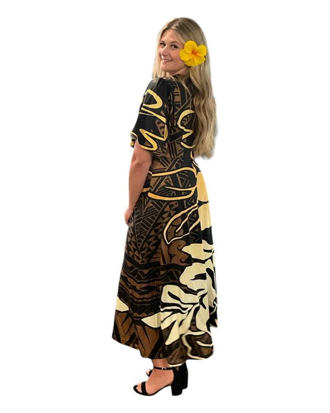 Polyester Milk Silk Maxi Dress