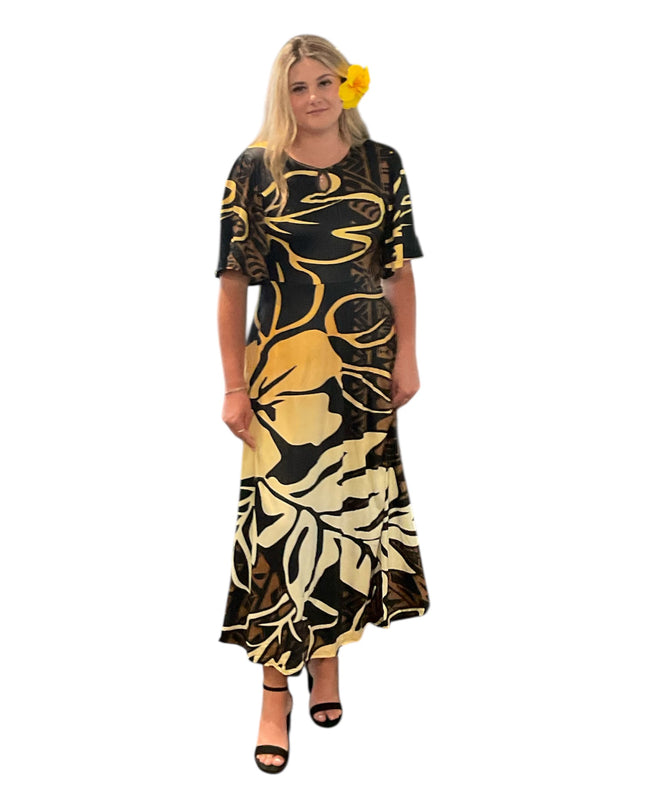 Polyester Milk Silk Maxi Dress