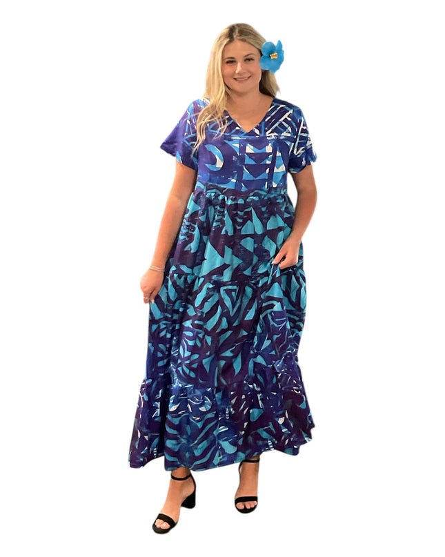 CHIFFON EMPIRE WAIST MAXI DRESS