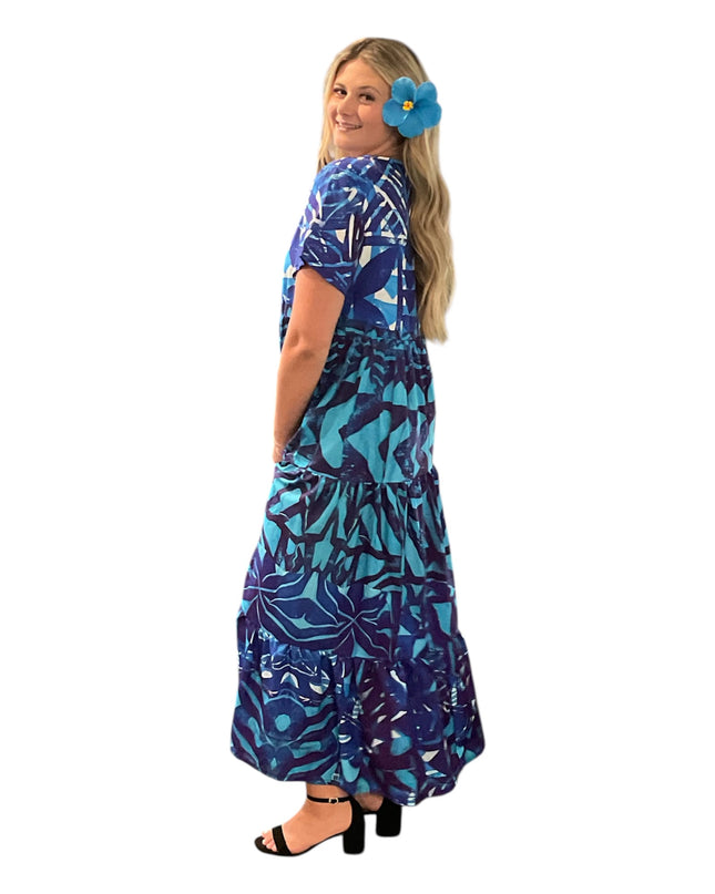 CHIFFON EMPIRE WAIST MAXI DRESS