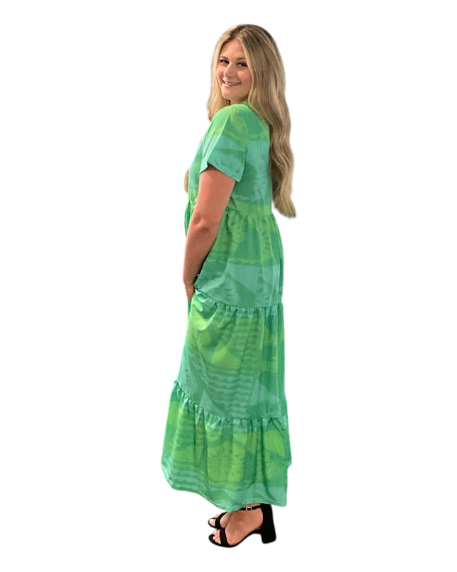CHIFFON EMPIRE WAIST MAXI DRESS