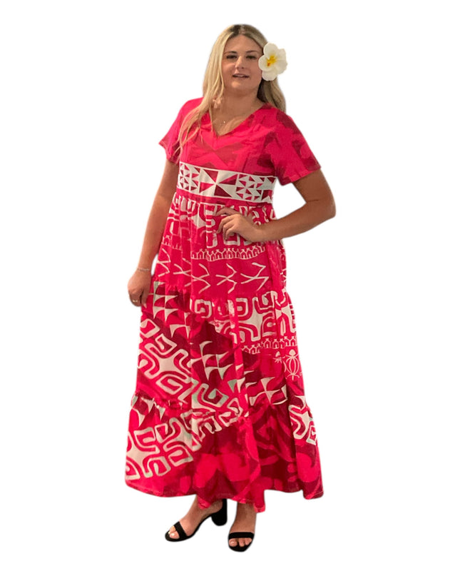 CHIFFON EMPIRE WAIST MAXI DRESS