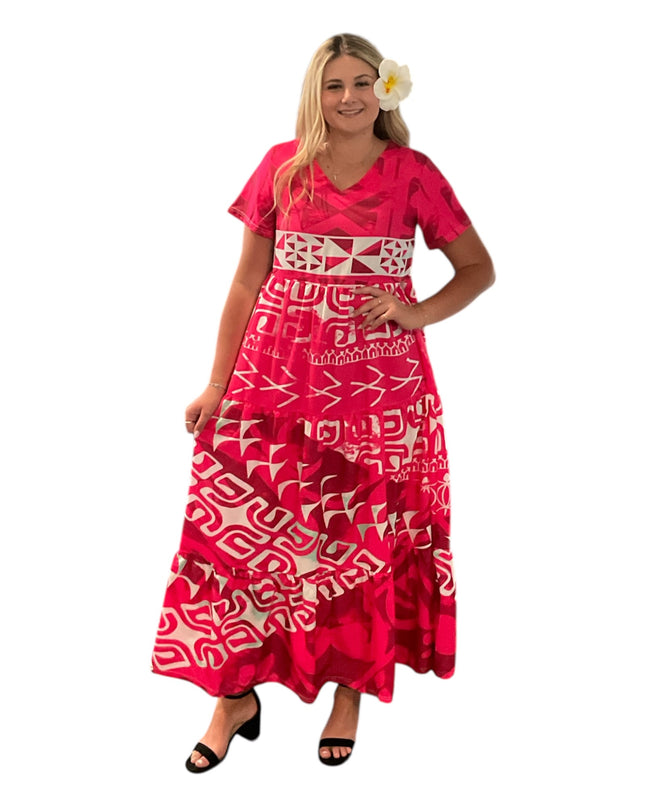 CHIFFON EMPIRE WAIST MAXI DRESS