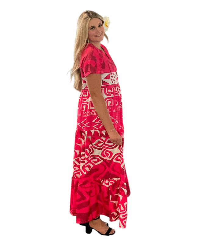 CHIFFON EMPIRE WAIST MAXI DRESS