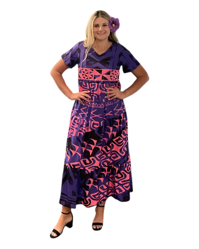 CHIFFON EMPIRE WAIST MAXI DRESS