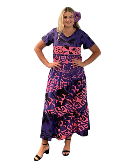 CHIFFON EMPIRE WAIST MAXI DRESS