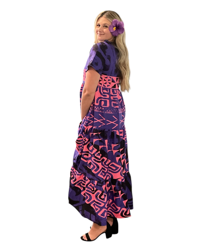 CHIFFON EMPIRE WAIST MAXI DRESS