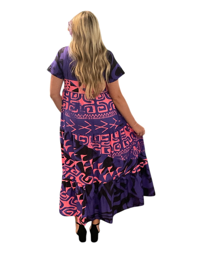 CHIFFON EMPIRE WAIST MAXI DRESS