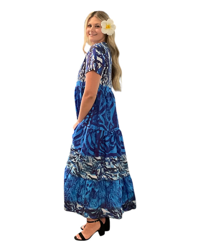 CHIFFON EMPIRE WAIST MAXI DRESS