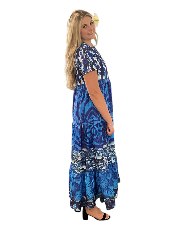 CHIFFON EMPIRE WAIST MAXI DRESS