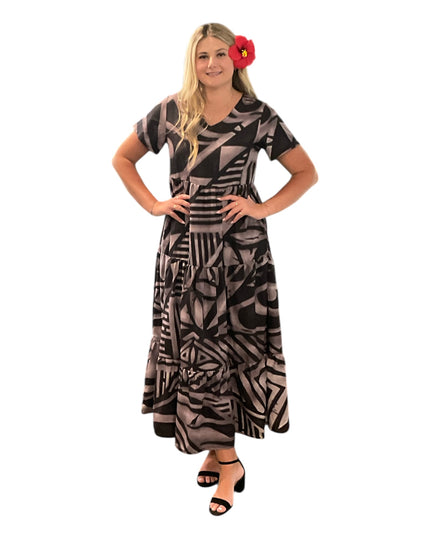 CHIFFON EMPIRE WAIST MAXI DRESS