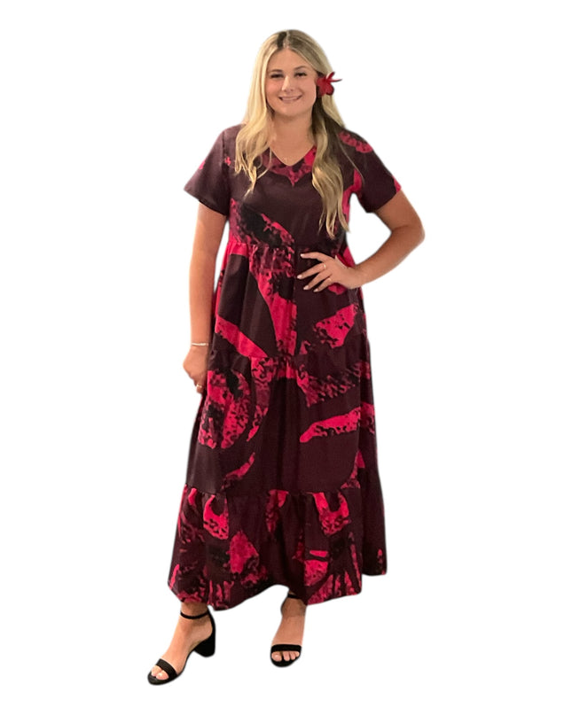 CHIFFON EMPIRE WAIST MAXI DRESS