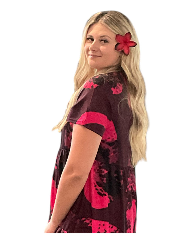 CHIFFON EMPIRE WAIST MAXI DRESS