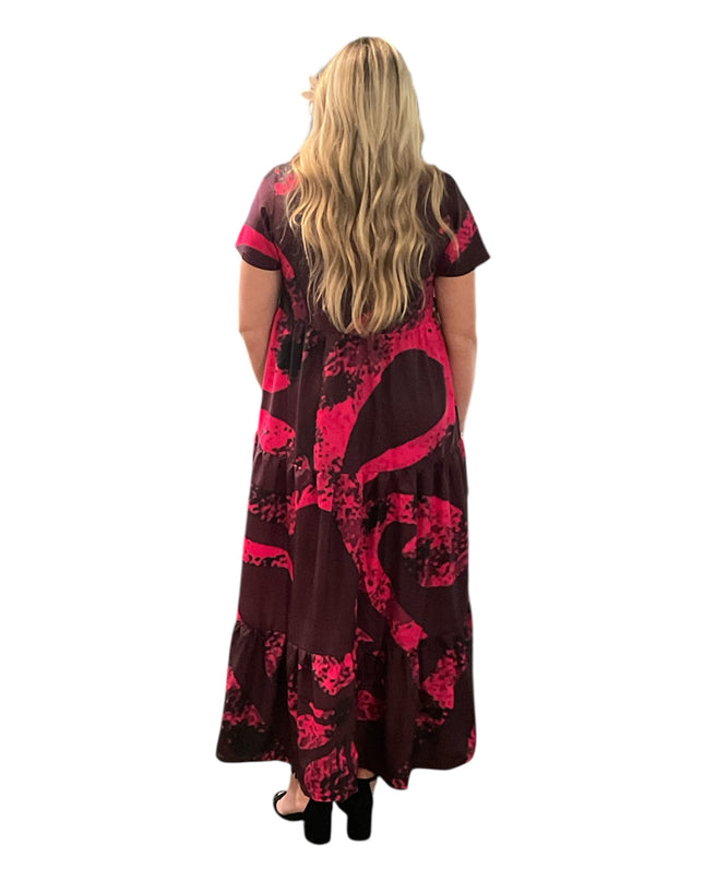 CHIFFON EMPIRE WAIST MAXI DRESS