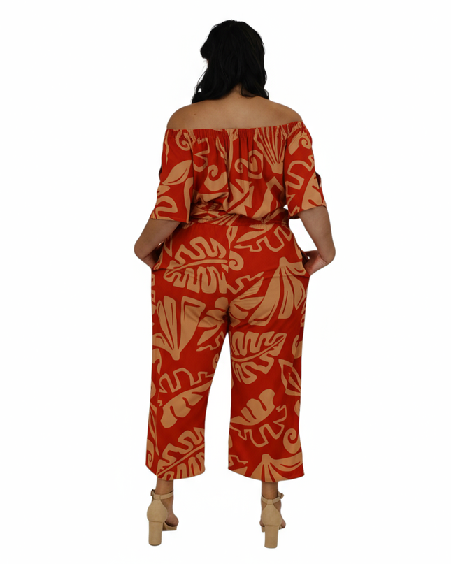 Plus Size Off-Shoulder Jumpsuit