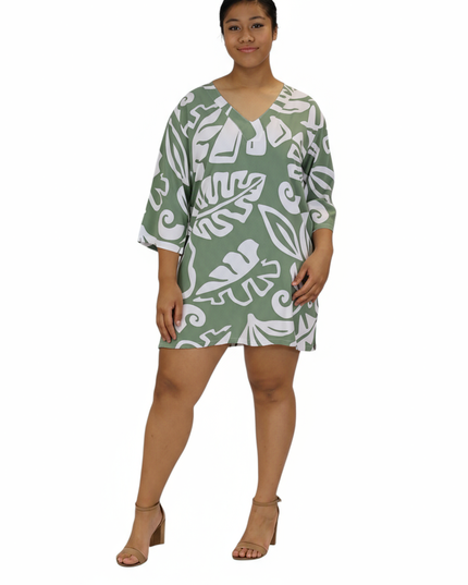 Island Breeze V-Neck Kaftan Top